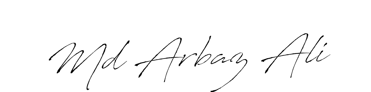 How to make Md Arbaz Ali name signature. Use Antro_Vectra style for creating short signs online. This is the latest handwritten sign. Md Arbaz Ali signature style 6 images and pictures png
