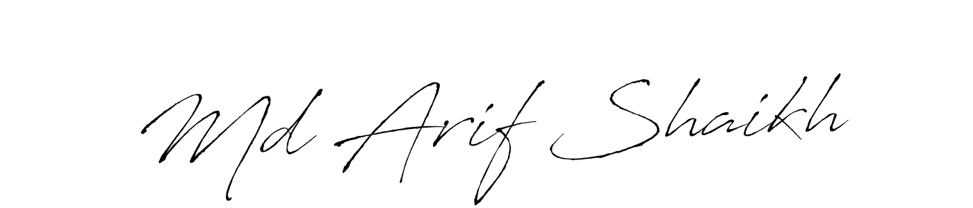 How to make Md Arif Shaikh name signature. Use Antro_Vectra style for creating short signs online. This is the latest handwritten sign. Md Arif Shaikh signature style 6 images and pictures png