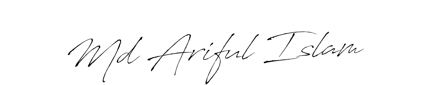 How to make Md Ariful Islam name signature. Use Antro_Vectra style for creating short signs online. This is the latest handwritten sign. Md Ariful Islam signature style 6 images and pictures png