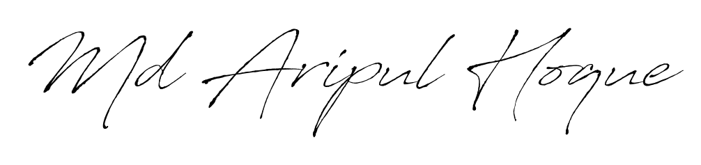 A stylish, flowing autograph style designed for name Md Aripul Hoque using Antro_Vectra typography. Perfect for digital creative projects. Md Aripul Hoque signature style 6 images and pictures png