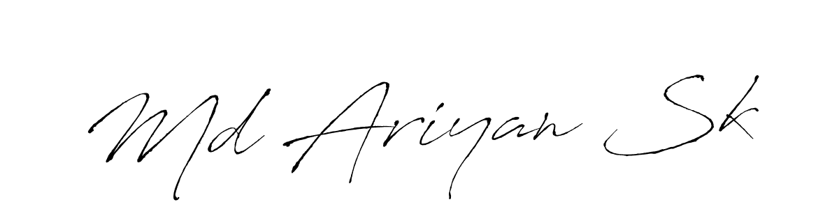 How to make Md Ariyan Sk signature? Antro_Vectra is a professional autograph style. Create handwritten signature for Md Ariyan Sk name. Md Ariyan Sk signature style 6 images and pictures png