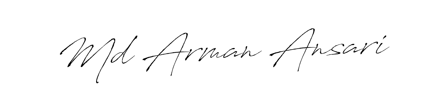 Also we have Md Arman Ansari name is the best signature style. Create professional handwritten signature collection using Antro_Vectra autograph style. Md Arman Ansari signature style 6 images and pictures png