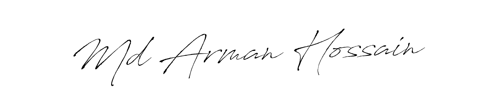 Also You can easily find your signature by using the search form. We will create Md Arman Hossain name handwritten signature images for you free of cost using Antro_Vectra sign style. Md Arman Hossain signature style 6 images and pictures png