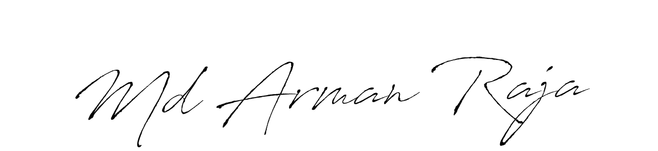 Md Arman Raja stylish signature style. Best Handwritten Sign (Antro_Vectra) for my name. Handwritten Signature Collection Ideas for my name Md Arman Raja. Md Arman Raja signature style 6 images and pictures png