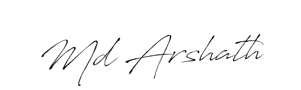 How to make Md Arshath signature? Antro_Vectra is a professional autograph style. Create handwritten signature for Md Arshath name. Md Arshath signature style 6 images and pictures png