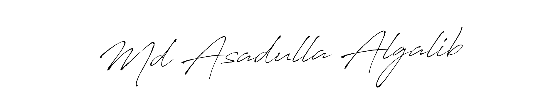 This is the best signature style for the Md Asadulla Algalib name. Also you like these signature font (Antro_Vectra). Mix name signature. Md Asadulla Algalib signature style 6 images and pictures png