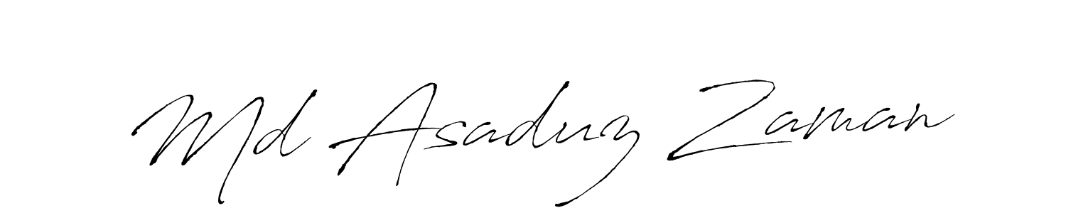 Use a signature maker to create a handwritten signature online. With this signature software, you can design (Antro_Vectra) your own signature for name Md Asaduz Zaman. Md Asaduz Zaman signature style 6 images and pictures png