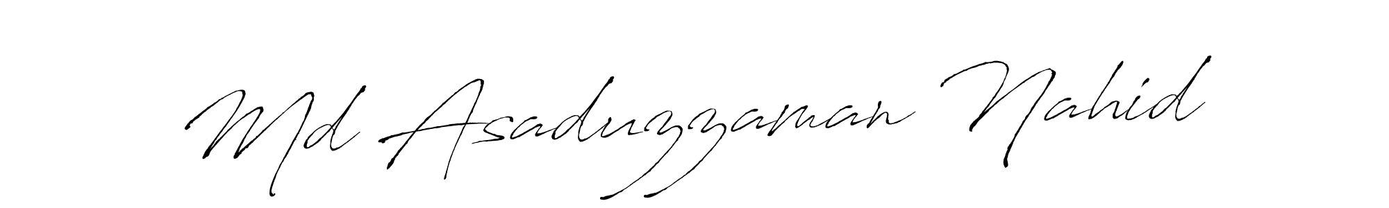 Also we have Md Asaduzzaman Nahid name is the best signature style. Create professional handwritten signature collection using Antro_Vectra autograph style. Md Asaduzzaman Nahid signature style 6 images and pictures png