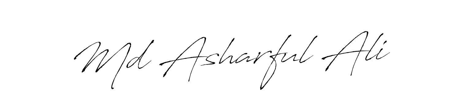 Design your own signature with our free online signature maker. With this signature software, you can create a handwritten (Antro_Vectra) signature for name Md Asharful Ali. Md Asharful Ali signature style 6 images and pictures png