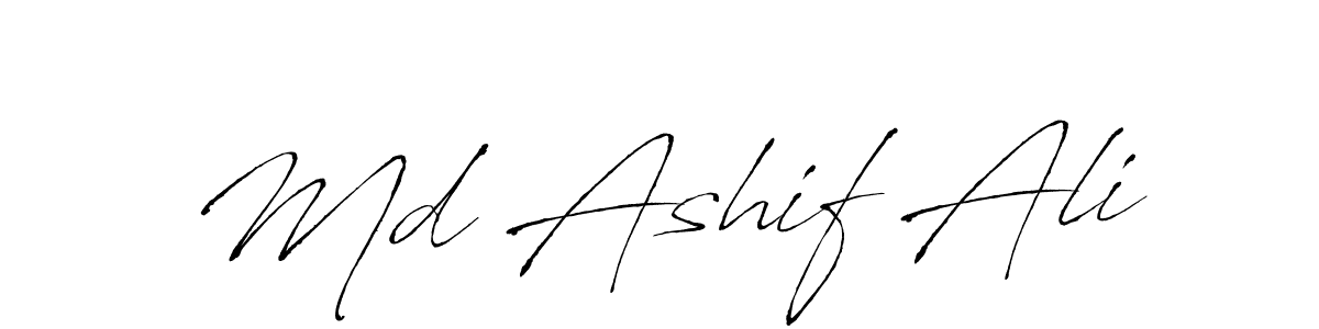 How to make Md Ashif Ali signature? Antro_Vectra is a professional autograph style. Create handwritten signature for Md Ashif Ali name. Md Ashif Ali signature style 6 images and pictures png