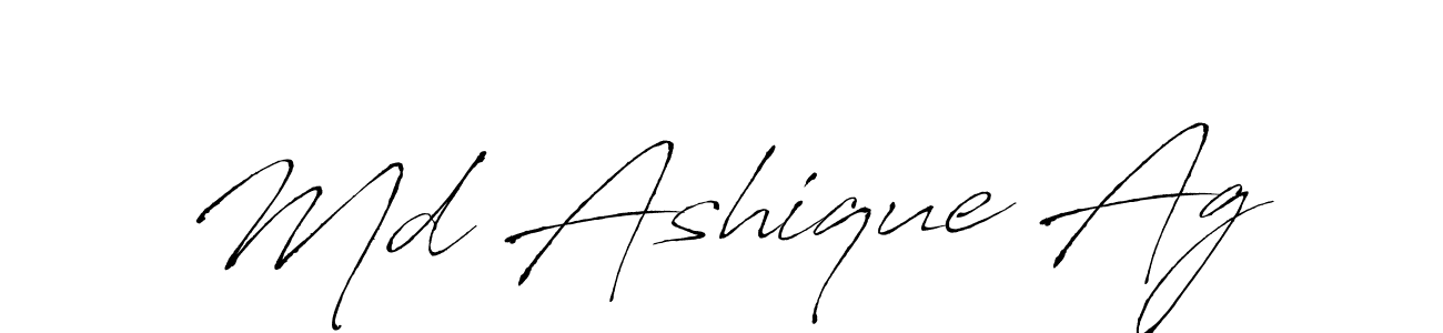 Make a beautiful signature design for name Md Ashique Ag. With this signature (Antro_Vectra) style, you can create a handwritten signature for free. Md Ashique Ag signature style 6 images and pictures png