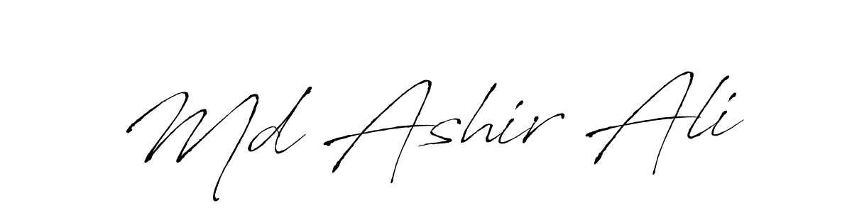 How to make Md Ashir Ali signature? Antro_Vectra is a professional autograph style. Create handwritten signature for Md Ashir Ali name. Md Ashir Ali signature style 6 images and pictures png
