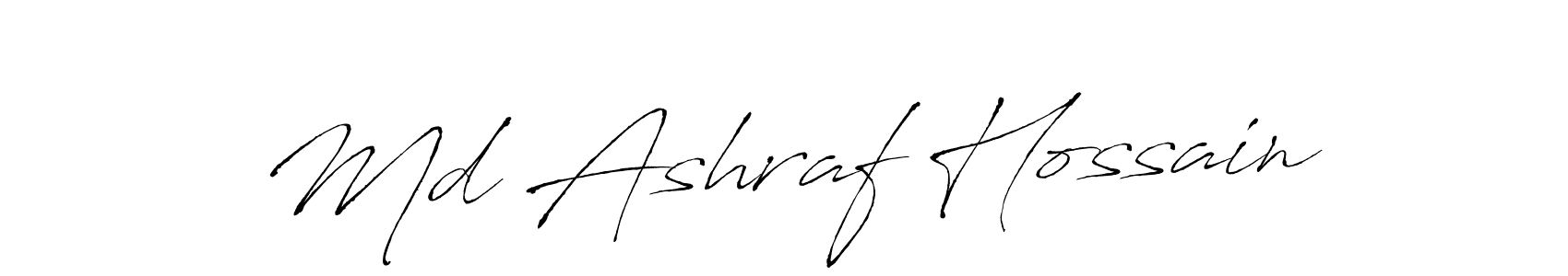 Design your own signature with our free online signature maker. With this signature software, you can create a handwritten (Antro_Vectra) signature for name Md Ashraf Hossain. Md Ashraf Hossain signature style 6 images and pictures png