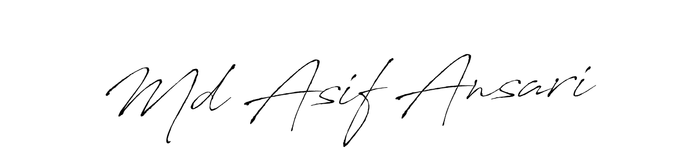 Make a beautiful signature design for name Md Asif Ansari. With this signature (Antro_Vectra) style, you can create a handwritten signature for free. Md Asif Ansari signature style 6 images and pictures png