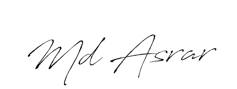 How to make Md Asrar name signature. Use Antro_Vectra style for creating short signs online. This is the latest handwritten sign. Md Asrar signature style 6 images and pictures png