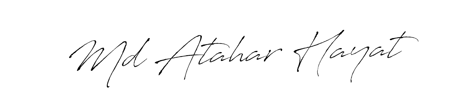 Create a beautiful signature design for name Md Atahar Hayat. With this signature (Antro_Vectra) fonts, you can make a handwritten signature for free. Md Atahar Hayat signature style 6 images and pictures png