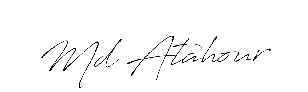 Also You can easily find your signature by using the search form. We will create Md Atahour name handwritten signature images for you free of cost using Antro_Vectra sign style. Md Atahour signature style 6 images and pictures png