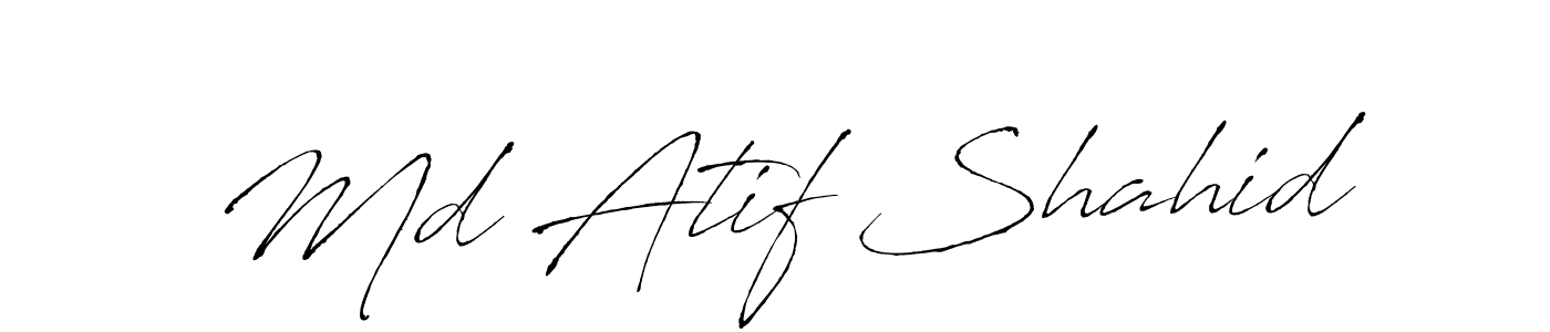 How to make Md Atif Shahid name signature. Use Antro_Vectra style for creating short signs online. This is the latest handwritten sign. Md Atif Shahid signature style 6 images and pictures png