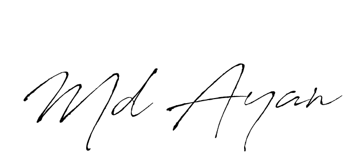 How to make Md Ayan name signature. Use Antro_Vectra style for creating short signs online. This is the latest handwritten sign. Md Ayan signature style 6 images and pictures png