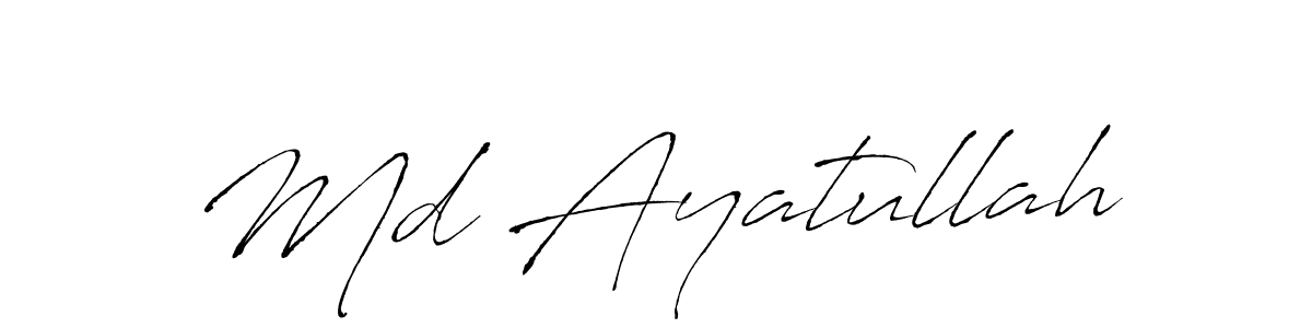 Make a beautiful signature design for name Md Ayatullah. With this signature (Antro_Vectra) style, you can create a handwritten signature for free. Md Ayatullah signature style 6 images and pictures png