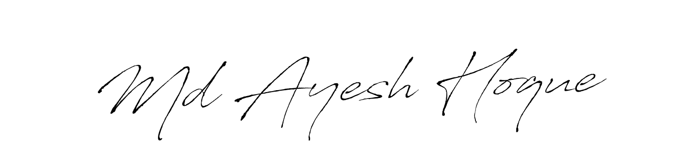 How to make Md Ayesh Hoque signature? Antro_Vectra is a professional autograph style. Create handwritten signature for Md Ayesh Hoque name. Md Ayesh Hoque signature style 6 images and pictures png