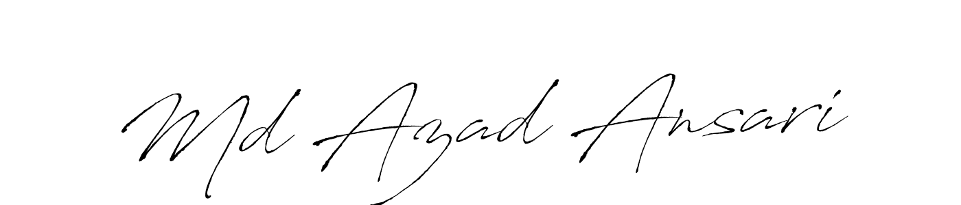 Make a beautiful signature design for name Md Azad Ansari. With this signature (Antro_Vectra) style, you can create a handwritten signature for free. Md Azad Ansari signature style 6 images and pictures png