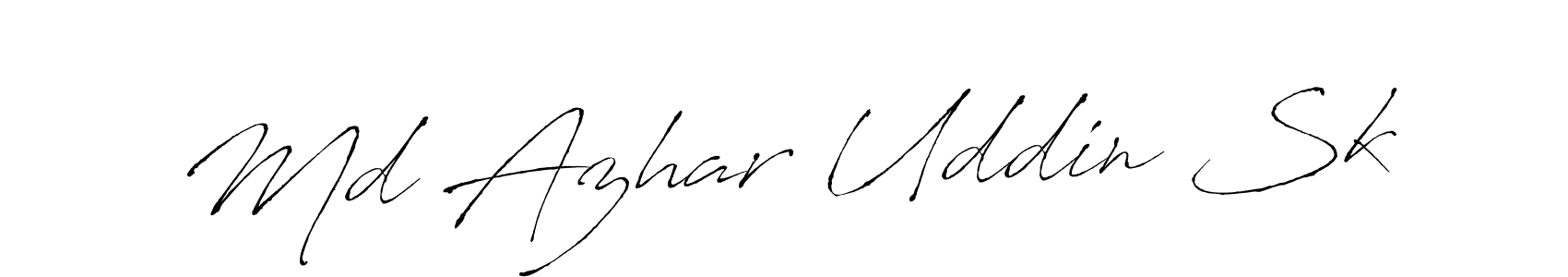 Make a beautiful signature design for name Md Azhar Uddin Sk. With this signature (Antro_Vectra) style, you can create a handwritten signature for free. Md Azhar Uddin Sk signature style 6 images and pictures png