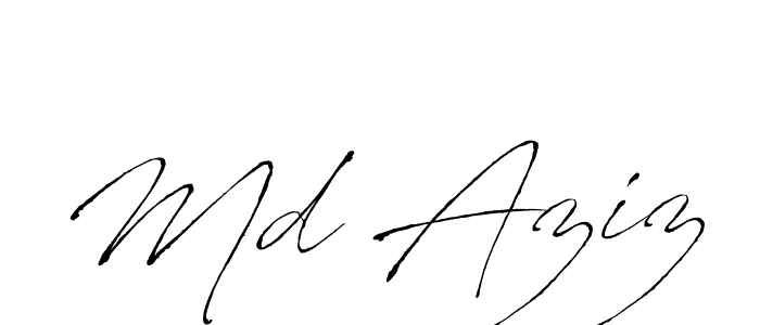 Create a beautiful signature design for name Md Aziz. With this signature (Antro_Vectra) fonts, you can make a handwritten signature for free. Md Aziz signature style 6 images and pictures png