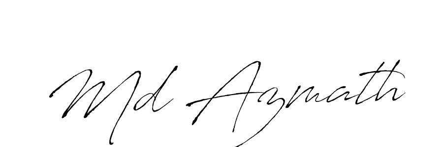 Design your own signature with our free online signature maker. With this signature software, you can create a handwritten (Antro_Vectra) signature for name Md Azmath. Md Azmath signature style 6 images and pictures png