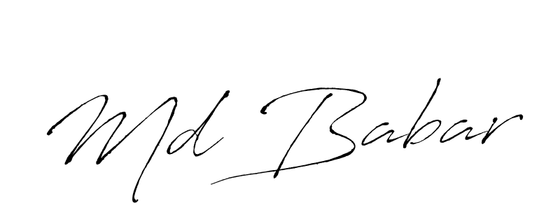 Design your own signature with our free online signature maker. With this signature software, you can create a handwritten (Antro_Vectra) signature for name Md Babar. Md Babar signature style 6 images and pictures png