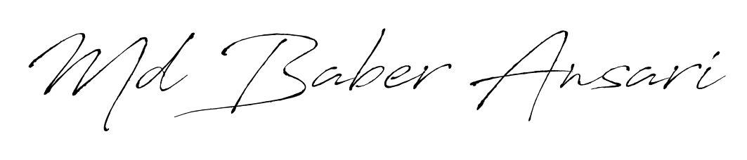 See photos of Md Baber Ansari official signature. Check more albums & portfolios. Read reviews & check more about Antro_Vectra font. Md Baber Ansari signature style 6 images and pictures png