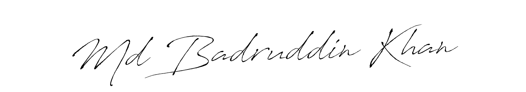 Create a beautiful signature design for name Md Badruddin Khan. With this signature (Antro_Vectra) fonts, you can make a handwritten signature for free. Md Badruddin Khan signature style 6 images and pictures png