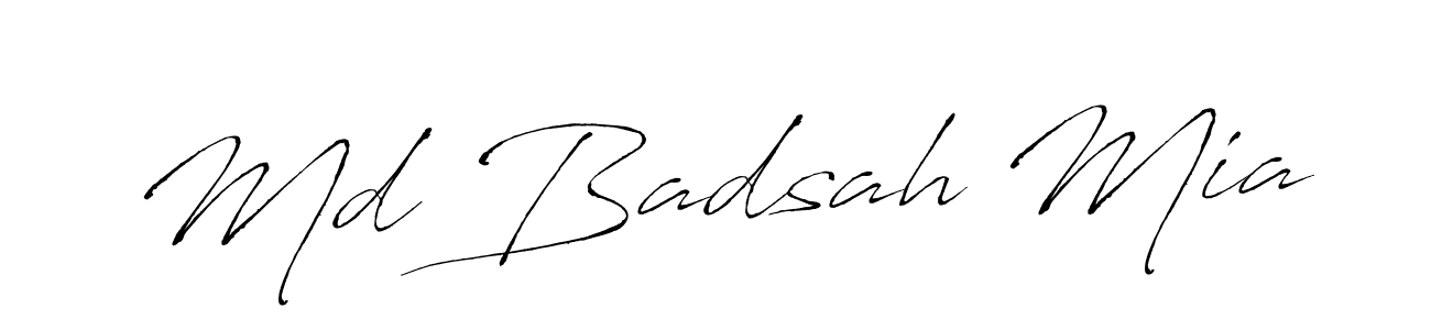 Also we have Md Badsah Mia name is the best signature style. Create professional handwritten signature collection using Antro_Vectra autograph style. Md Badsah Mia signature style 6 images and pictures png