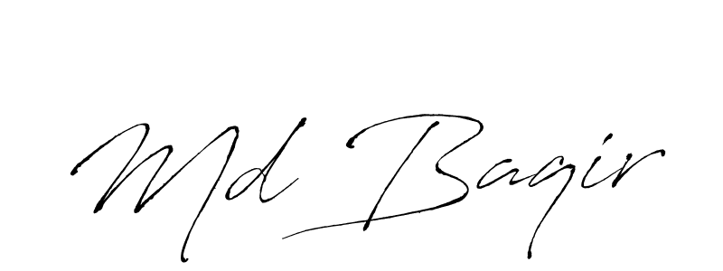 The best way (Antro_Vectra) to make a short signature is to pick only two or three words in your name. The name Md Baqir include a total of six letters. For converting this name. Md Baqir signature style 6 images and pictures png