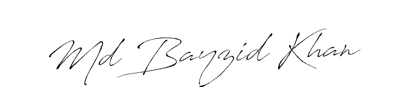 Design your own signature with our free online signature maker. With this signature software, you can create a handwritten (Antro_Vectra) signature for name Md Bayzid Khan. Md Bayzid Khan signature style 6 images and pictures png