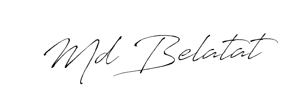 Create a beautiful signature design for name Md Belatat. With this signature (Antro_Vectra) fonts, you can make a handwritten signature for free. Md Belatat signature style 6 images and pictures png