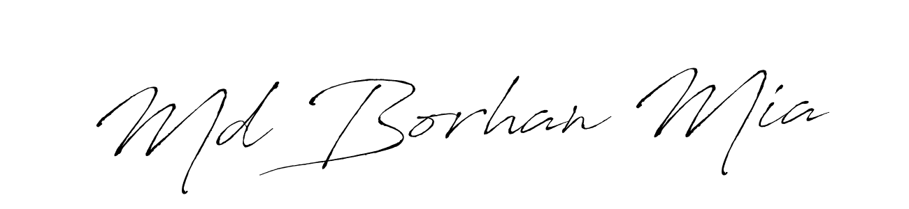 Use a signature maker to create a handwritten signature online. With this signature software, you can design (Antro_Vectra) your own signature for name Md Borhan Mia. Md Borhan Mia signature style 6 images and pictures png
