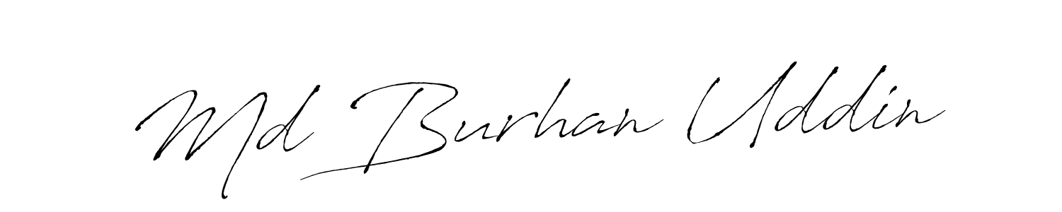 Use a signature maker to create a handwritten signature online. With this signature software, you can design (Antro_Vectra) your own signature for name Md Burhan Uddin. Md Burhan Uddin signature style 6 images and pictures png