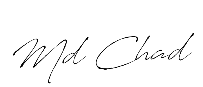 How to make Md Chad name signature. Use Antro_Vectra style for creating short signs online. This is the latest handwritten sign. Md Chad signature style 6 images and pictures png