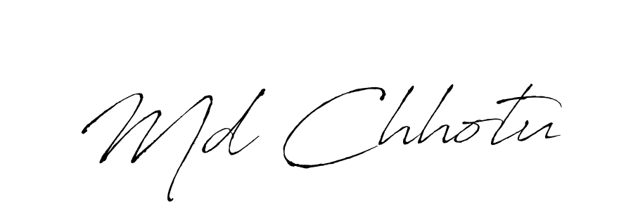 How to make Md Chhotu name signature. Use Antro_Vectra style for creating short signs online. This is the latest handwritten sign. Md Chhotu signature style 6 images and pictures png