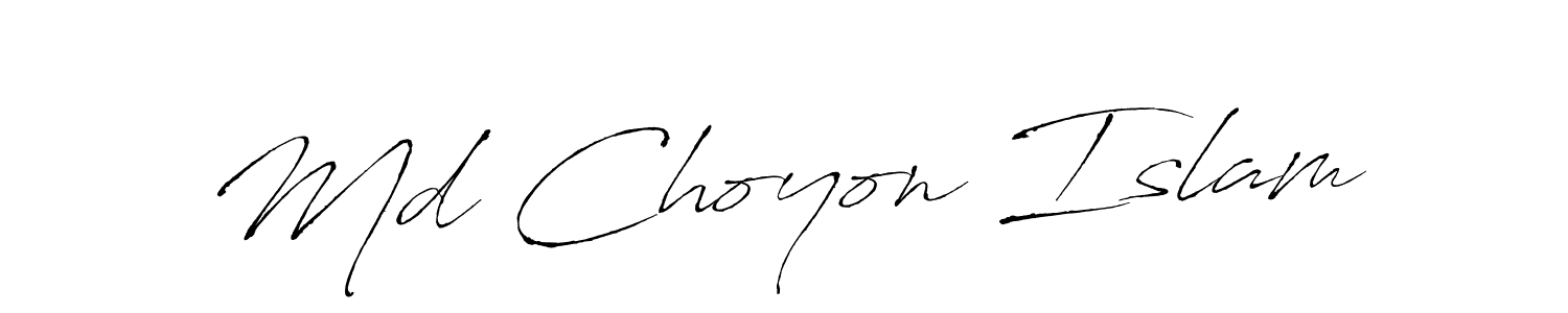 Use a signature maker to create a handwritten signature online. With this signature software, you can design (Antro_Vectra) your own signature for name Md Choyon Islam. Md Choyon Islam signature style 6 images and pictures png