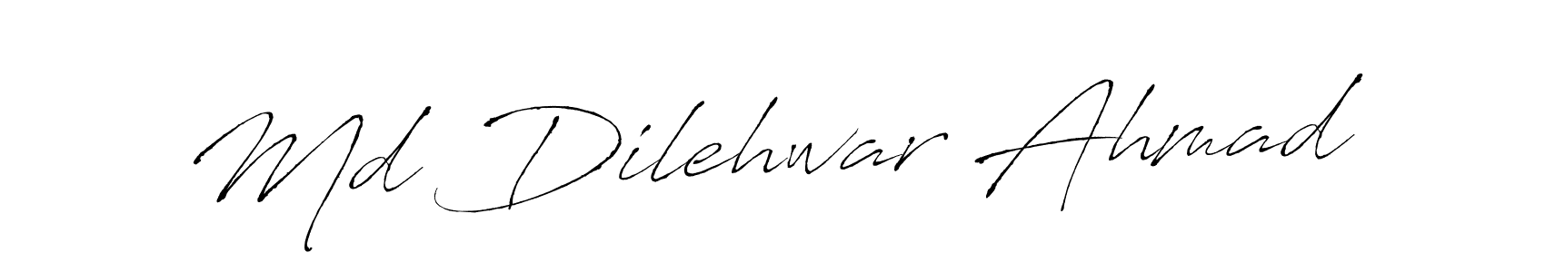 Create a beautiful signature design for name Md Dilehwar Ahmad. With this signature (Antro_Vectra) fonts, you can make a handwritten signature for free. Md Dilehwar Ahmad signature style 6 images and pictures png