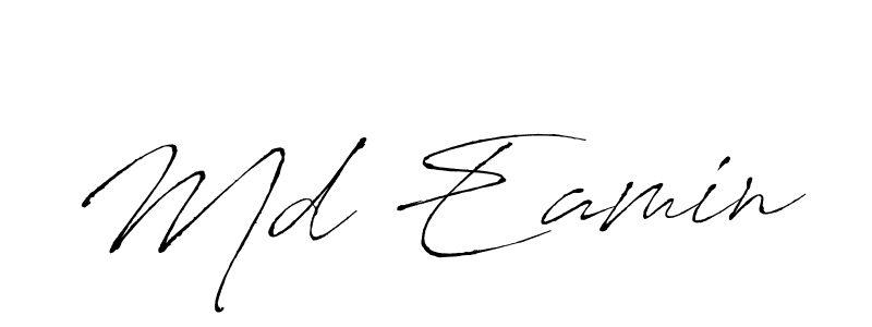 Make a beautiful signature design for name Md Eamin. With this signature (Antro_Vectra) style, you can create a handwritten signature for free. Md Eamin signature style 6 images and pictures png