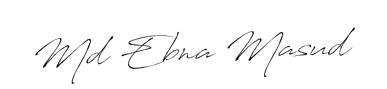 Design your own signature with our free online signature maker. With this signature software, you can create a handwritten (Antro_Vectra) signature for name Md Ebna Masud. Md Ebna Masud signature style 6 images and pictures png