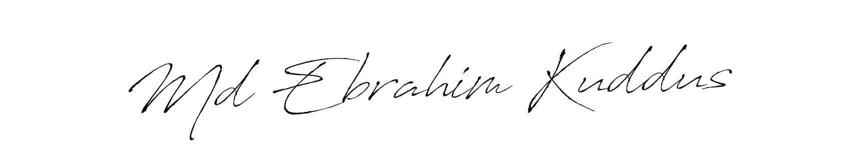Create a beautiful signature design for name Md Ebrahim Kuddus. With this signature (Antro_Vectra) fonts, you can make a handwritten signature for free. Md Ebrahim Kuddus signature style 6 images and pictures png