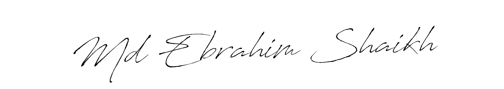 Also we have Md Ebrahim Shaikh name is the best signature style. Create professional handwritten signature collection using Antro_Vectra autograph style. Md Ebrahim Shaikh signature style 6 images and pictures png