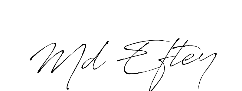 Make a beautiful signature design for name Md Eftey. With this signature (Antro_Vectra) style, you can create a handwritten signature for free. Md Eftey signature style 6 images and pictures png