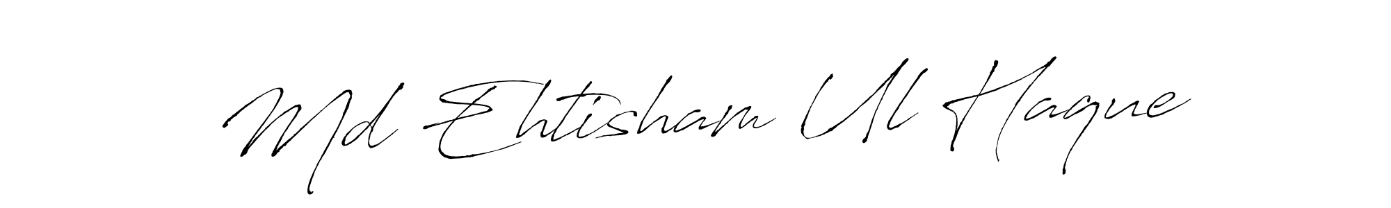 How to make Md Ehtisham Ul Haque name signature. Use Antro_Vectra style for creating short signs online. This is the latest handwritten sign. Md Ehtisham Ul Haque signature style 6 images and pictures png
