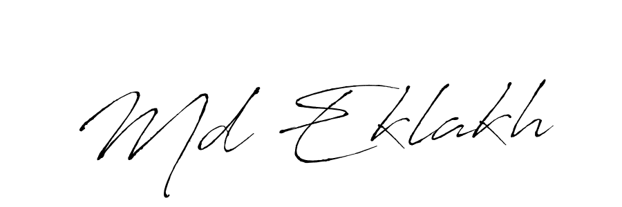 if you are searching for the best signature style for your name Md Eklakh. so please give up your signature search. here we have designed multiple signature styles  using Antro_Vectra. Md Eklakh signature style 6 images and pictures png