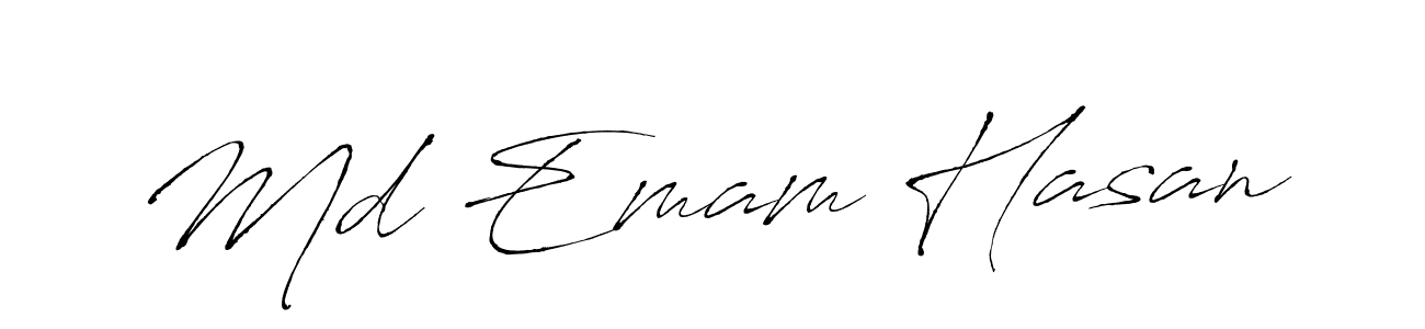 Also we have Md Emam Hasan name is the best signature style. Create professional handwritten signature collection using Antro_Vectra autograph style. Md Emam Hasan signature style 6 images and pictures png